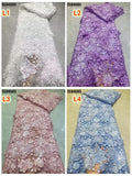 3D Flower cord lace with Sequins