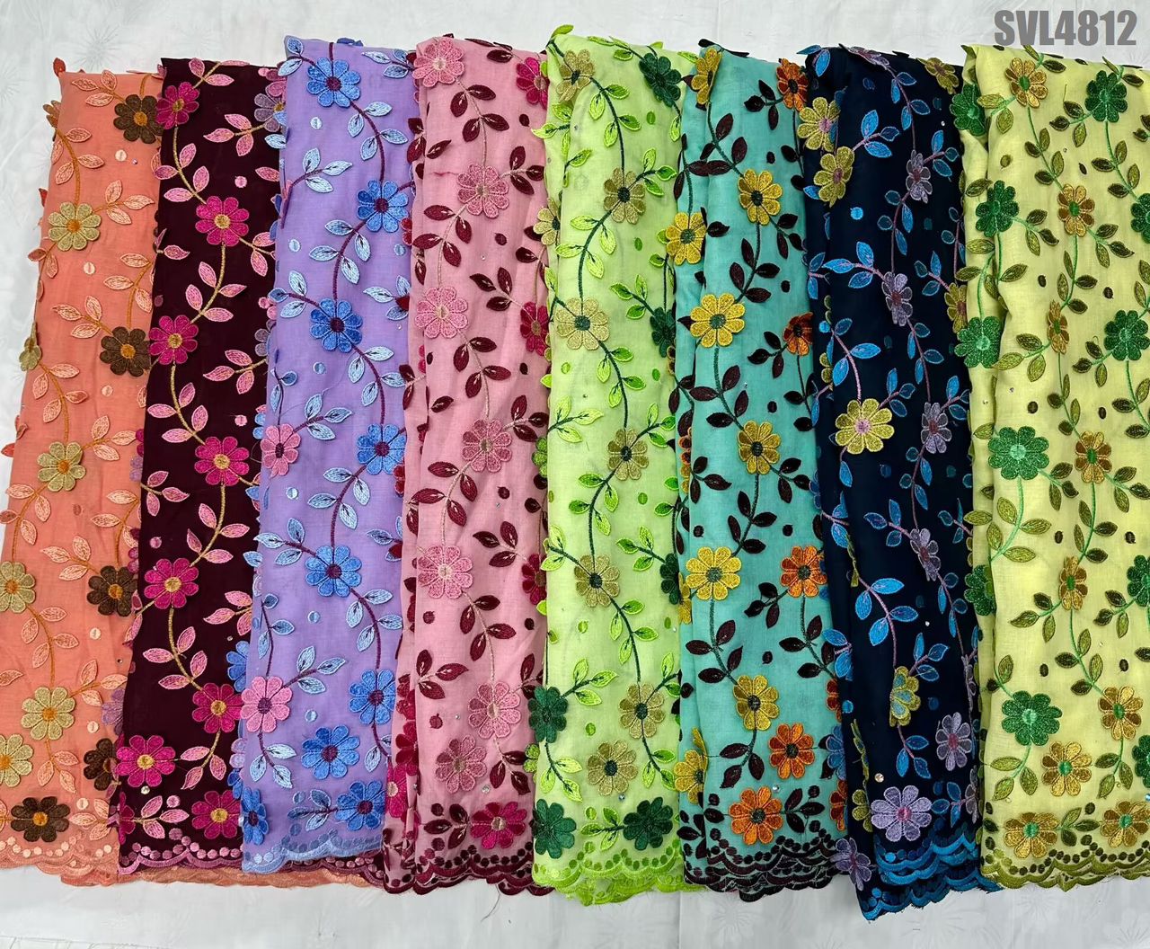 3D EMBROIDERY COTTON LACE FABRIC