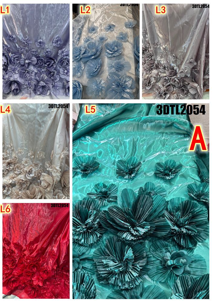 3D Flower organza fabric