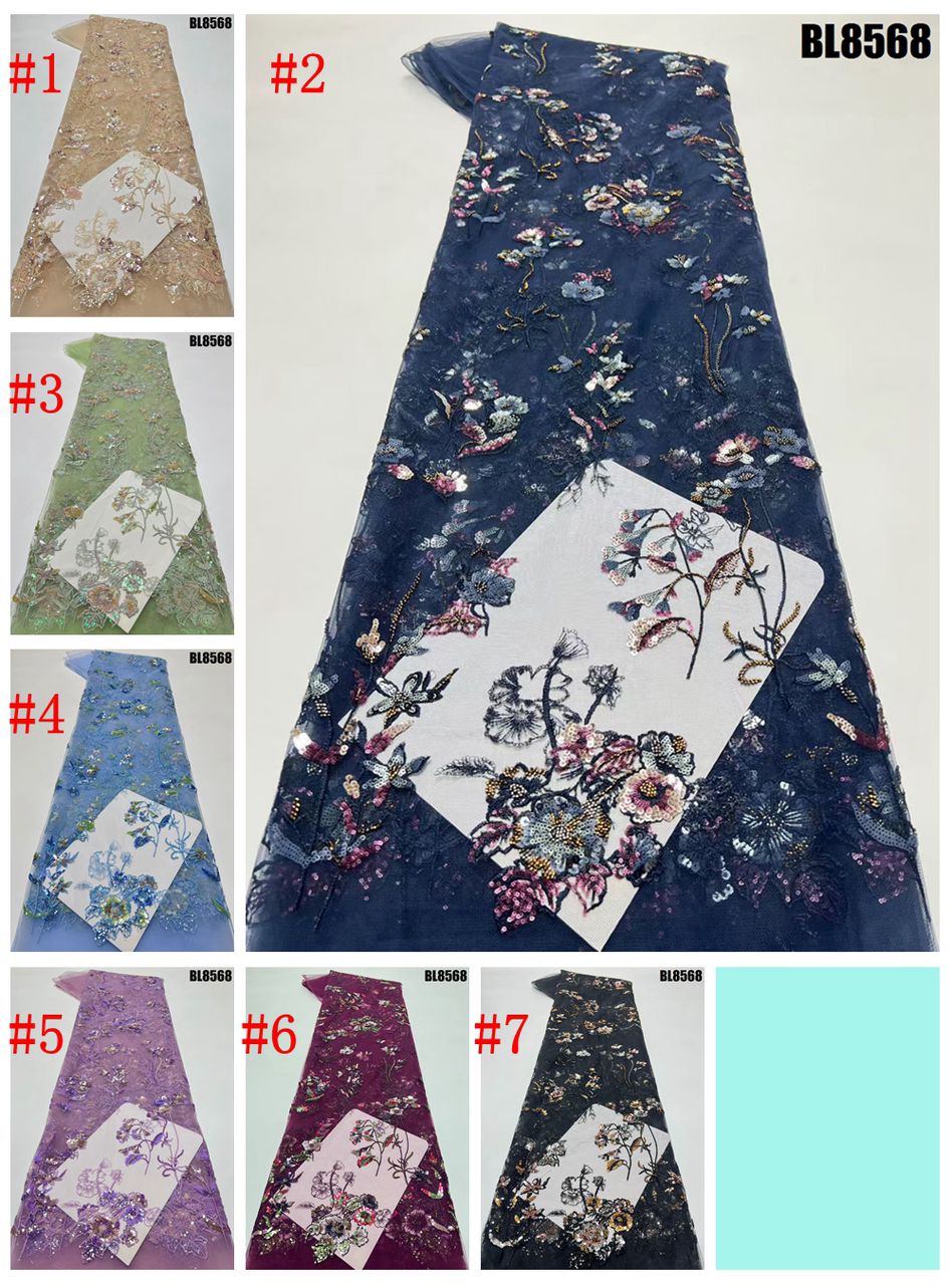 Handmade beaded fabric