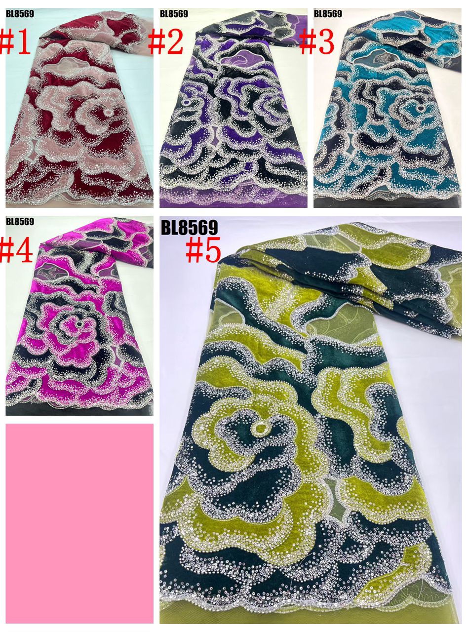 Handmade beaded fabric