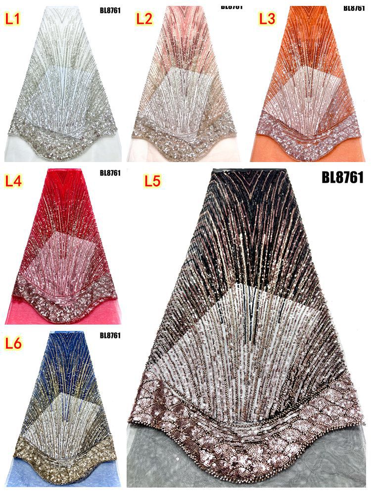 Handmade beaded fabric