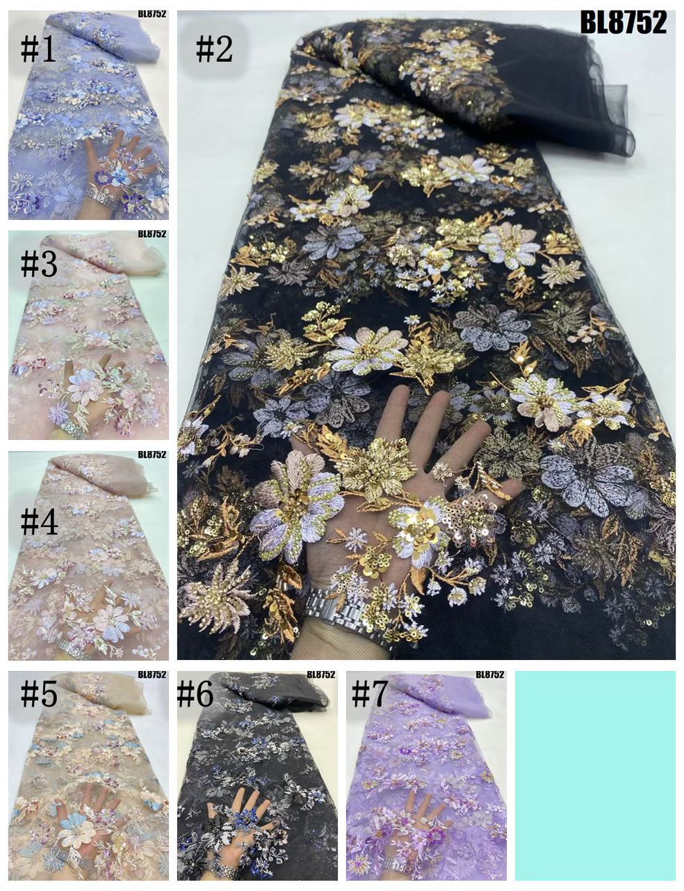 Handmade beaded fabric