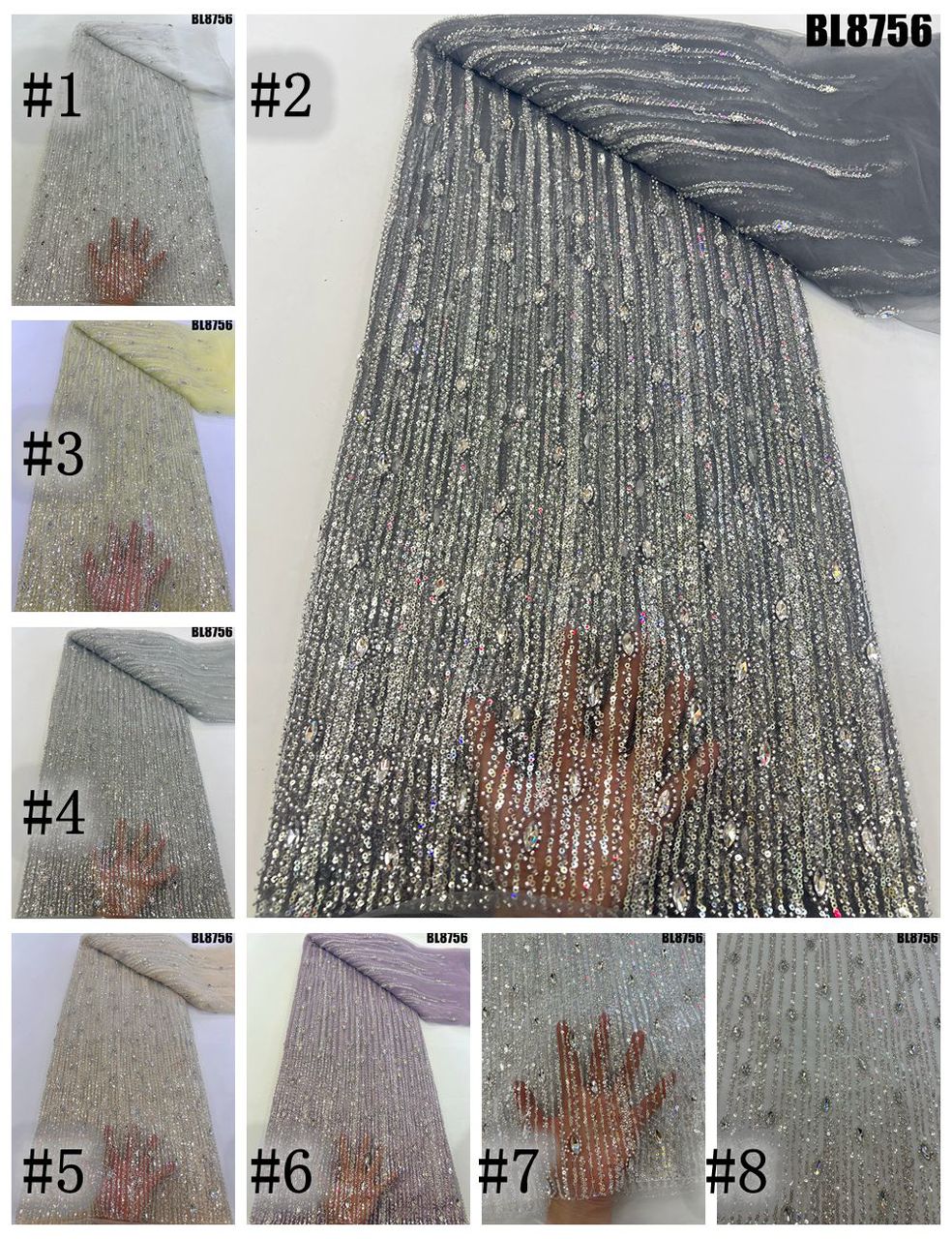 Handmade beaded fabric