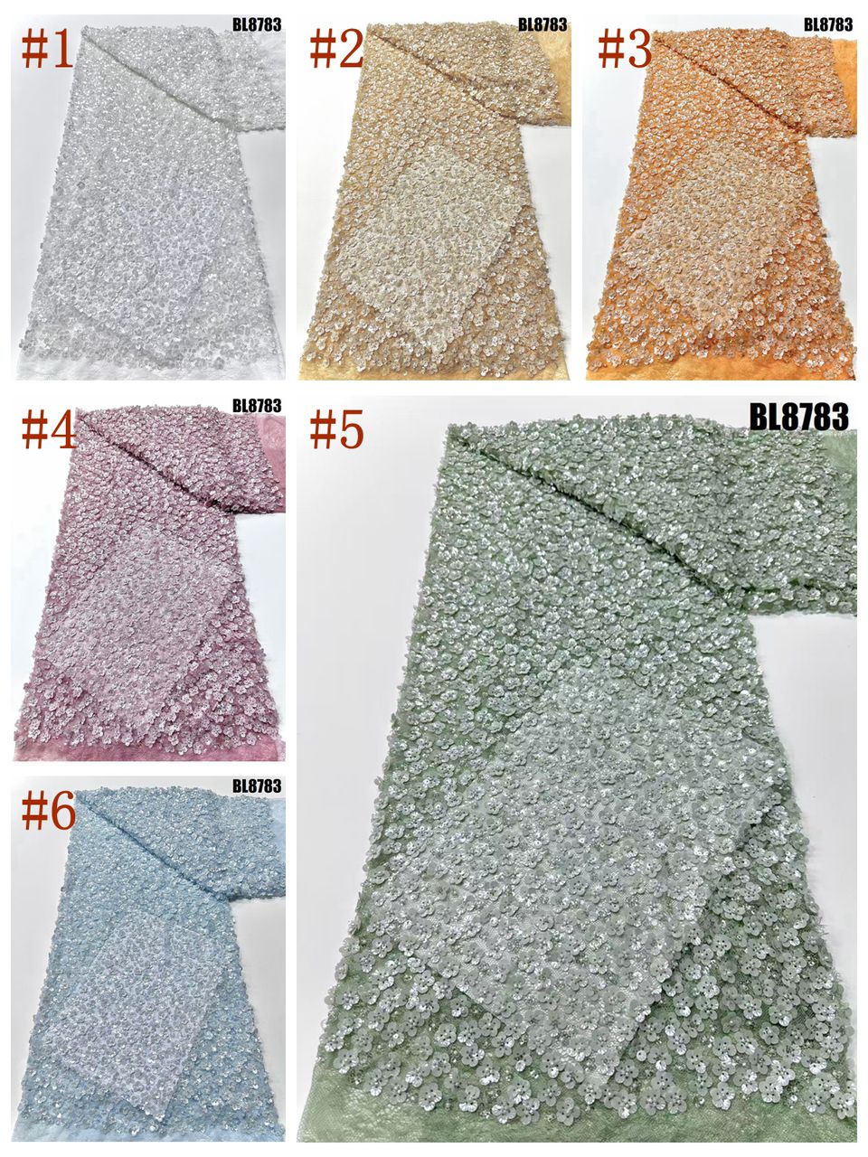 Handmade beaded fabric