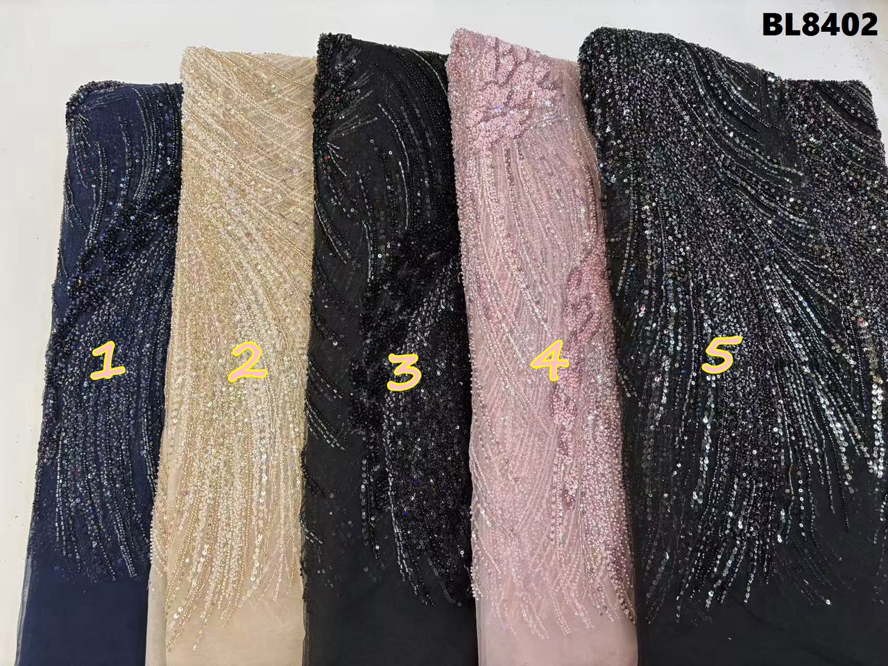 Handmade beaded fabric