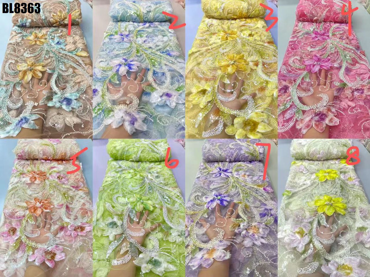 Handmade beaded fabric