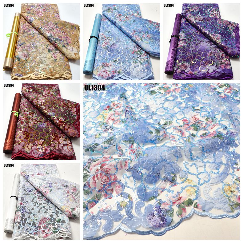 Tulle sequins lace fabric 2